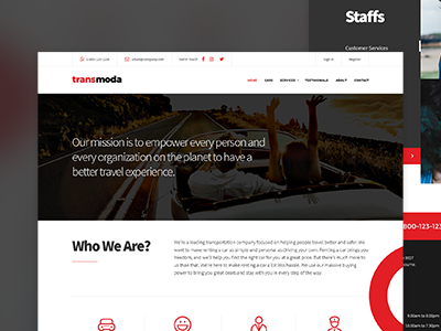 Car Rental and Travel About Page about car design page rental team travel web