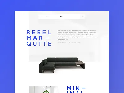 Modern Furniture Concept Website clean design furniture minimal modern typography ui white