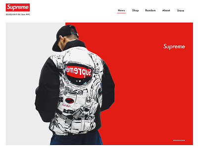 Supreme Redesign design graphic design layout design supreme web design