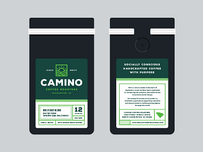 Camino Coffee Roasters (new bags!) bag branding coffee lockup logo package roaster type