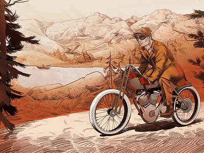 Harley-Davidson art davidson harley motorcycle vector vehicle