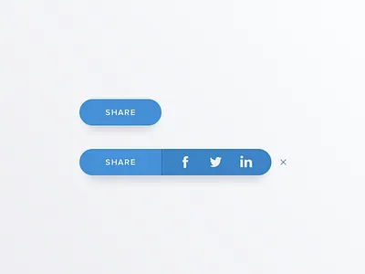 UI :: 010 - Social Share facebook linkedin post share social social media twitter ui widget