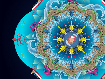 Mandala Ponyo dreamy illustration mandala miyazaki ponyo