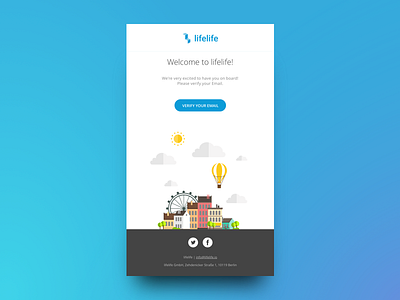 Lifelife Welcome Email broker clean email layout lifelife property real estate template welcome