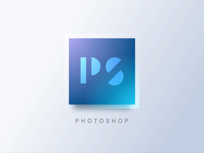Animated Photoshop logo concept branding design gif illustration logo photoshop type vector