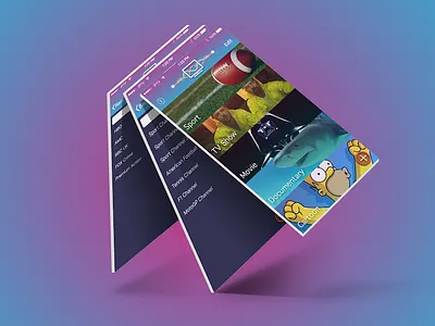 IPTV for iOS | App concept design flat interface ios iphone iptv minimal mobile tv ui ux