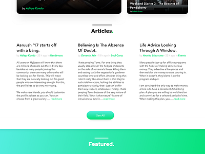 Minimal Webpage Section : Articles articles blog card design editorial minimal preview ui ux web website writing