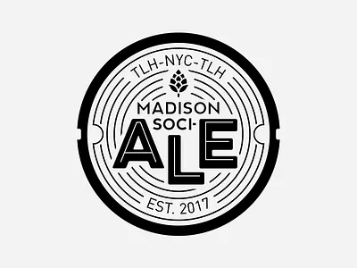 Madison Soci-ALE ale beer brew glass hops logo manhole pint