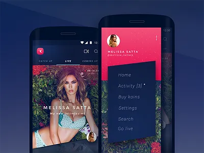 Kastr - Android Menu android angle epg home landing list material menu side menu