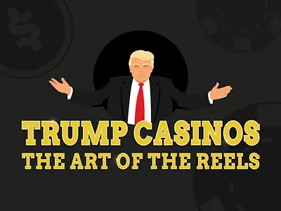 Trump Casinos atlantic city casino donald trump flat design infographic trump