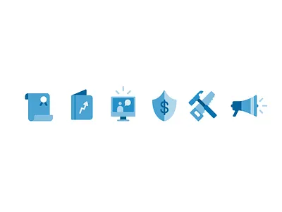 Icons blue design grid icon system icons illustration okta vector
