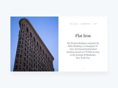Blog Article article black blogpost card carousel clean layout minimal photography sketch ui white