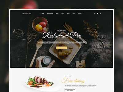 Restaurant Pro Genesis Child Theme cafe food genesis framework restaurant template theme web design wordpress