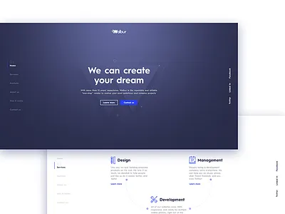 Website for development company b2c business design development grid interface ui ux web