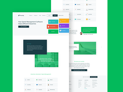 Industry Page design industry landing page procurify vancouver web website
