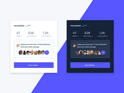 UI Card Comparison card layout comparison daily ui followers following modal concept navigation process profile design uidesign webdesign ux