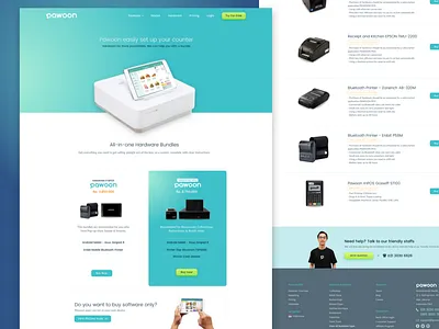 POS Hardware Pricing Page green hardware ipad list pos pricing ui ux