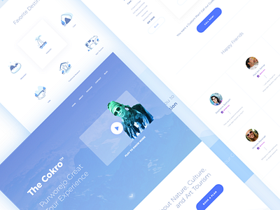 Landing Page of Purworejo City Tour blue landingpage purworejo travel ui ux