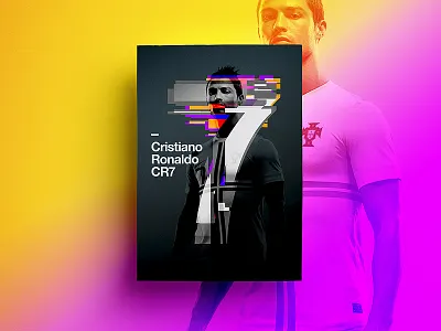 CR7 2017 branding footballer freelance poster ronaldo type typography