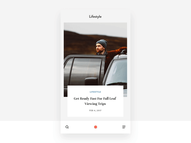[F] Project Mobile article blog eleken loader navigation popular slider stories ui ux