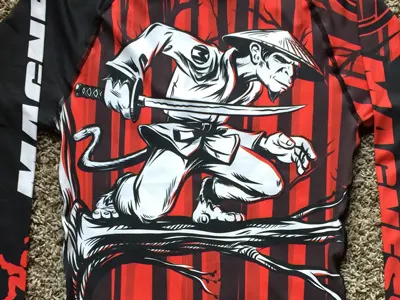 Rashguard Front adobedraw bjj magnessbjj monkey rashguard samurai