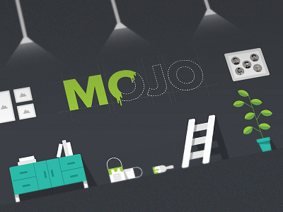 Rebrand branding design flat icon illustration logo mural painting plant vector wall web