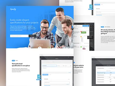 Desktop Collaboration App. Landing page app collaboration desktop landing page