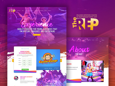 Orlando Repertory Theatre arts and culture broadway orlando shows theatre theatre website web design website