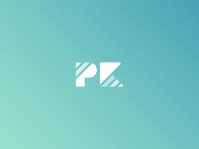 PK branding geometric grid k logo p pk