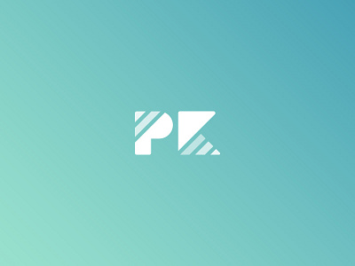 PK branding geometric grid k logo p pk