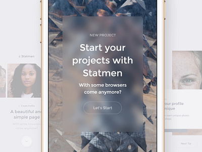 Statmen XD iOS Ui Kit - Walkthrough adobe xd ios mobile screens statistics ui kit