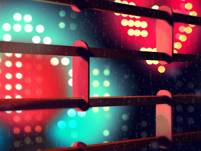 GONE.22 city drive futur gone illustration light neon rain retro traveli