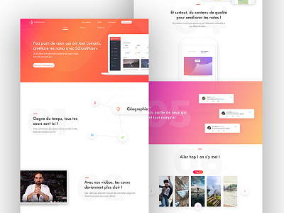 Schoolmouv website app architecture blog design menu minimal school ui ux web design website white