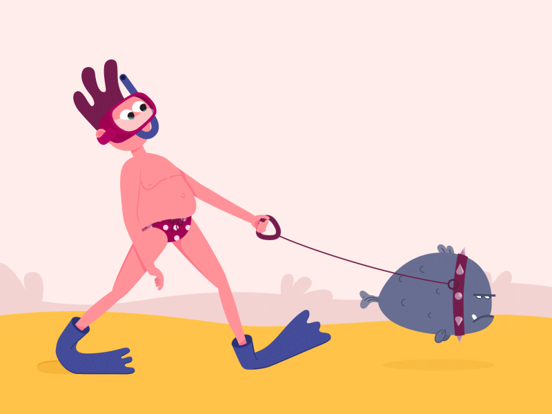 Walking the fish bad beach diver evil fish floats good mask sea snorkel swimming suite. walk