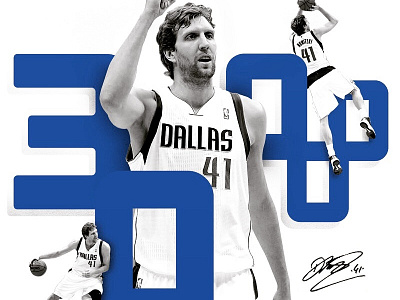 30,000 Points for Dirk basketball black and white blue dallas dallas mavericks dirk nowitzki mavericks nba scoring