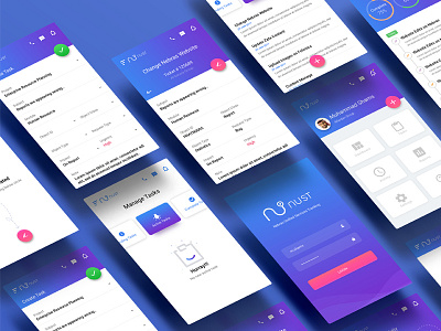 Task Management android app clean design mobile mobile app support task task management ui ux wip