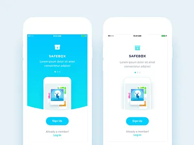 Onboarding android app details ios iphone onboarding safe security social utility walkthrough