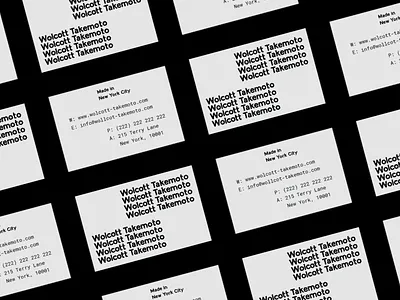 Wolcott Takemoto Collateral brand strategy branding clean identity design logo logo design mark minimal visual identity