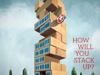 Outlook Spring 2017 blocks building clouds cover digital paint healthcare jenga