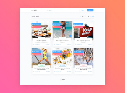 Blog! article blog clean list material modern ui ux