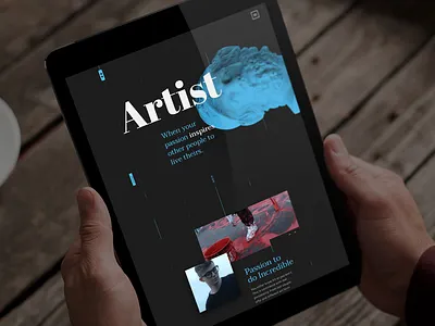 Artist artist black concept templet ui ux