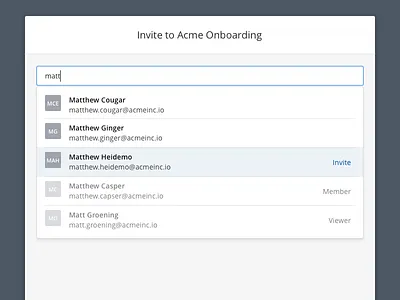 Inviting Multiple people at once to a Pivotal Tracker project invite modal product design ui ux