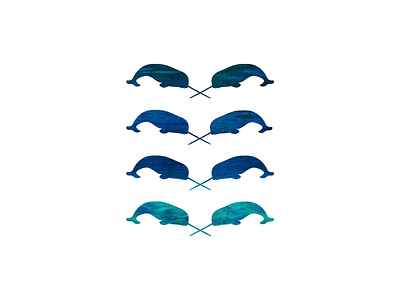 Dance of the Dueling Narwhals american apparel collage design design contest illustration narwhal pattern sea creatures t shirt tshirt