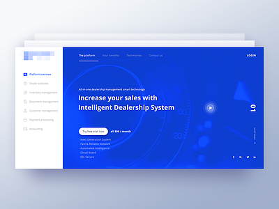 Automotive Industry Platform automotive b2b b2c business dealer interface landing page product sales ui ux web