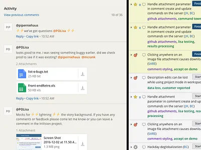 Pivotal Tracker Expanded Story View design product design product management ui ux
