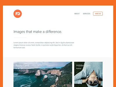 Photography Portfolio concept grid masonry minimal photo photography portfolio ui ux web design