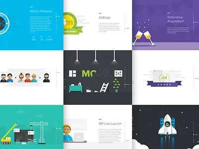 MOJO Story branding design flat icon illustration type typography ui ux vector web website