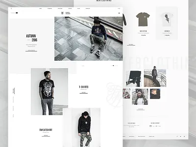 Main ecommerce grid instagram landing layout logo minimal photography shop typography web