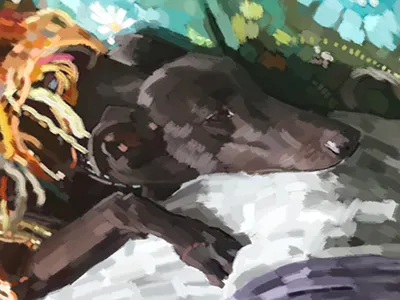 Portrait of Shadow and Jess digital painting kyle photoshop brush photoshop wacom