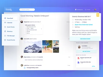 Newsfeed concept grid newsfeed wall web webdesign